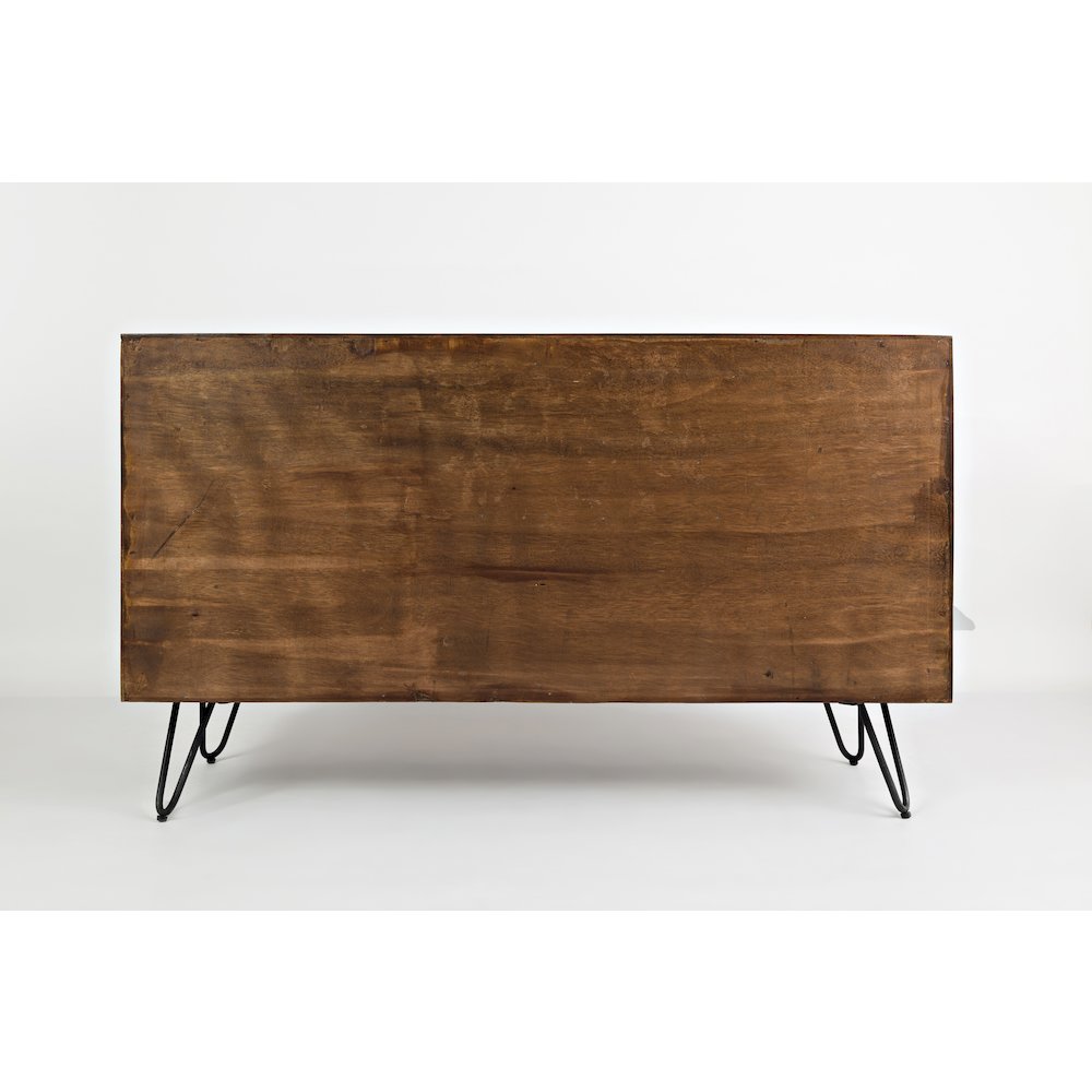 Nature's Edge Solid Acacia 54-Inch Modern Server Storage Cabinet. Picture 8