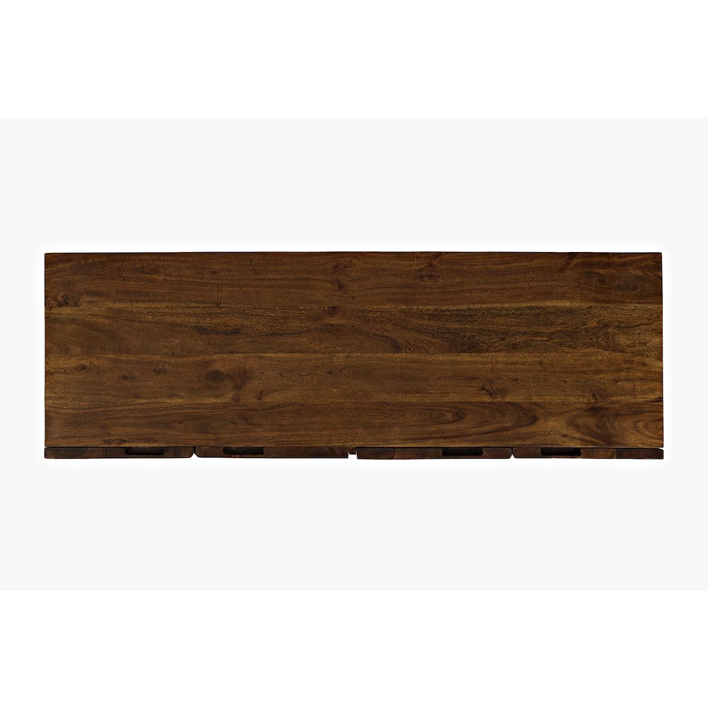 Nature's Edge Solid Acacia 54-Inch Modern Server Storage Cabinet. Picture 7