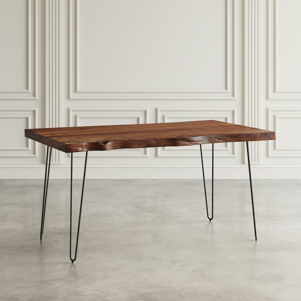 Nature's Edge 60" Solid Wood Modern Live Edge Dining Table. Picture 8