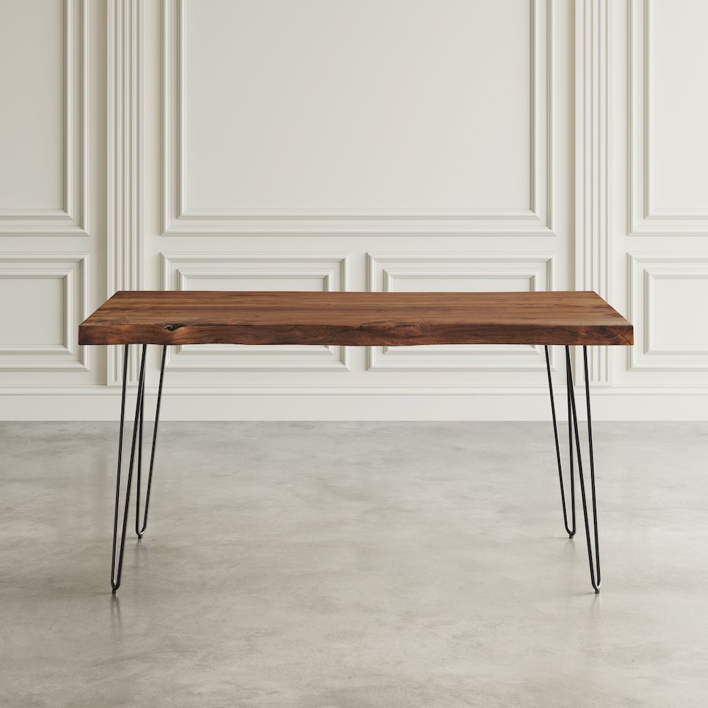 Nature's Edge 60" Solid Wood Modern Live Edge Dining Table. Picture 7