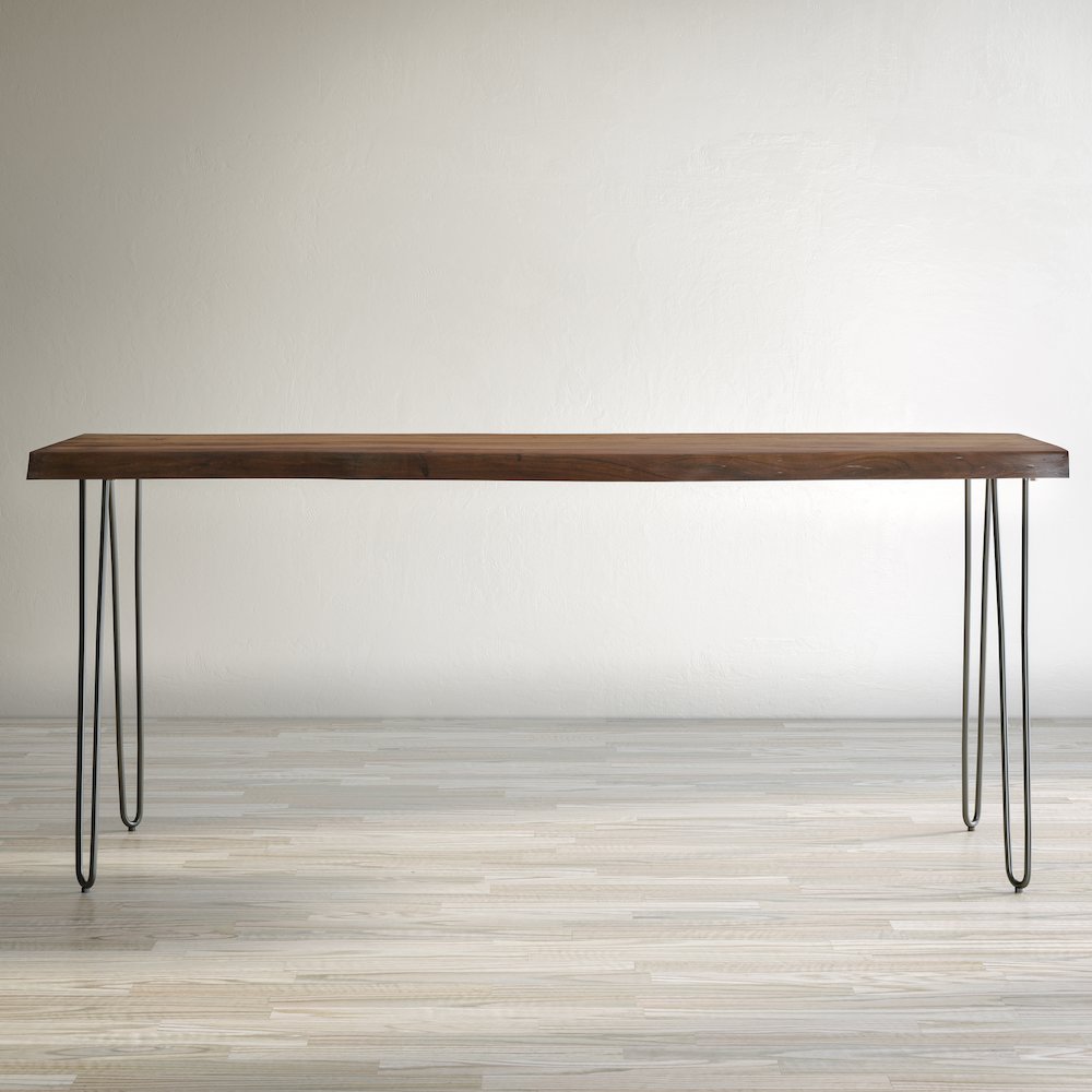 Nature's Edge Solid Acacia 79" Modern Live Edge Dining Table. Picture 10