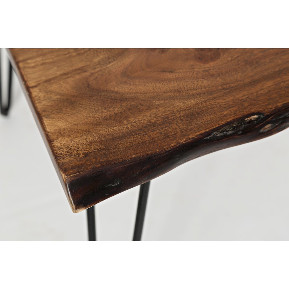 Nature's Edge Solid Acacia 79" Modern Live Edge Dining Table. Picture 5