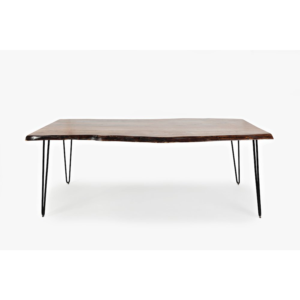 Nature's Edge Solid Acacia 79" Modern Live Edge Dining Table. Picture 1