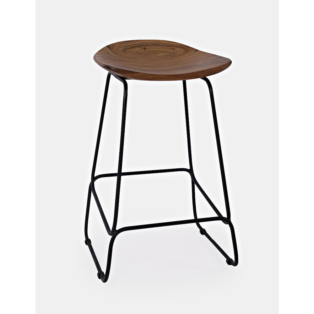 Nature's Edge Solid Acacia Counter Height Backless Stool (Set of 2). Picture 9