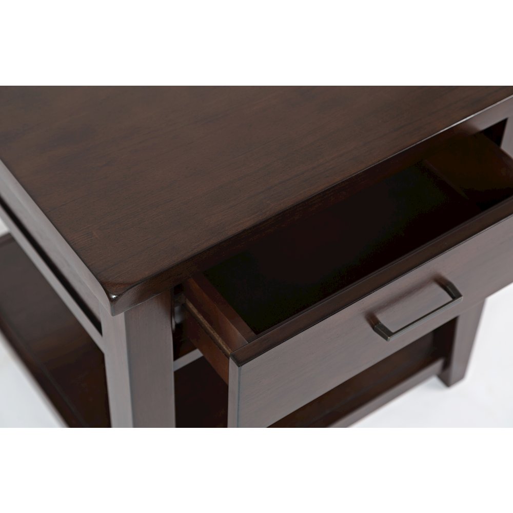 Twin Cities Contemporary Brown End Table. Picture 4