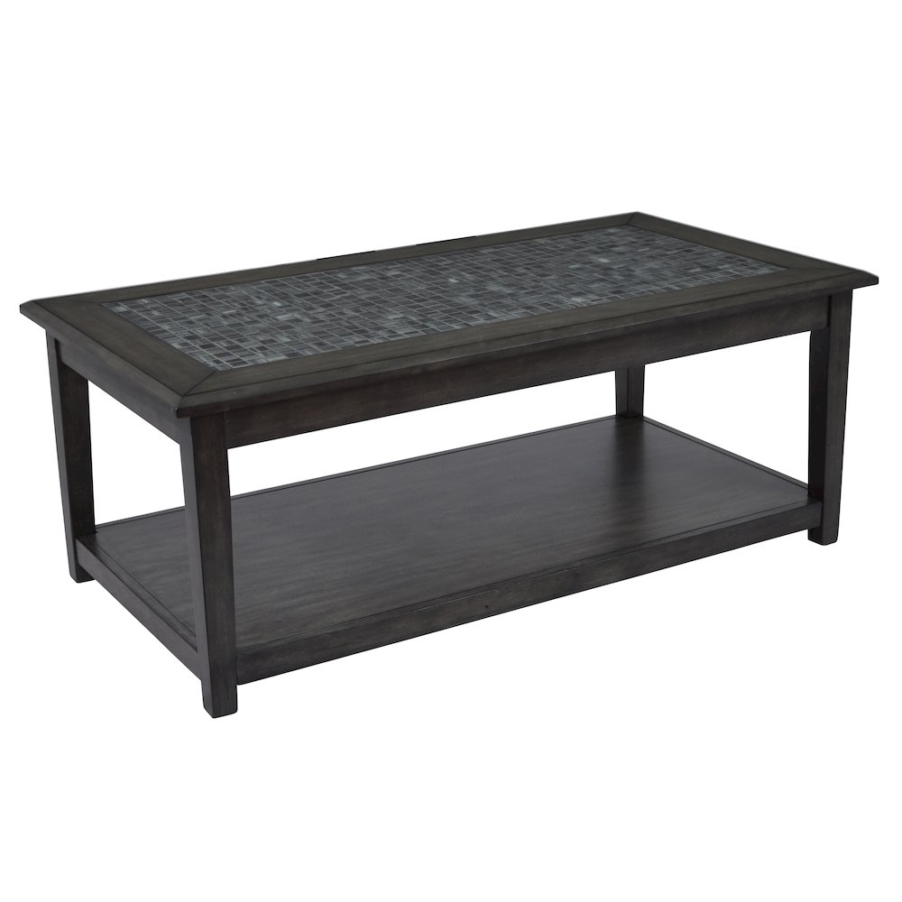 Baroque 48" Coffee Table with Mosaic Tile Inlay. Picture 2