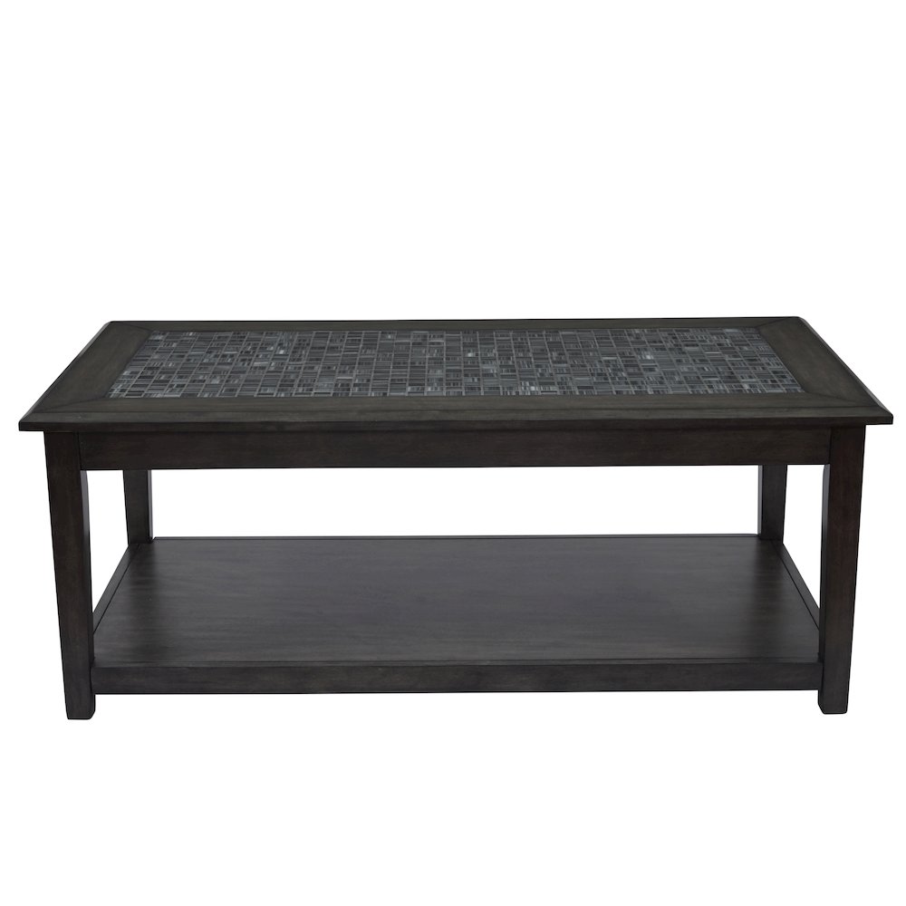 Baroque 48" Coffee Table with Mosaic Tile Inlay. Picture 1