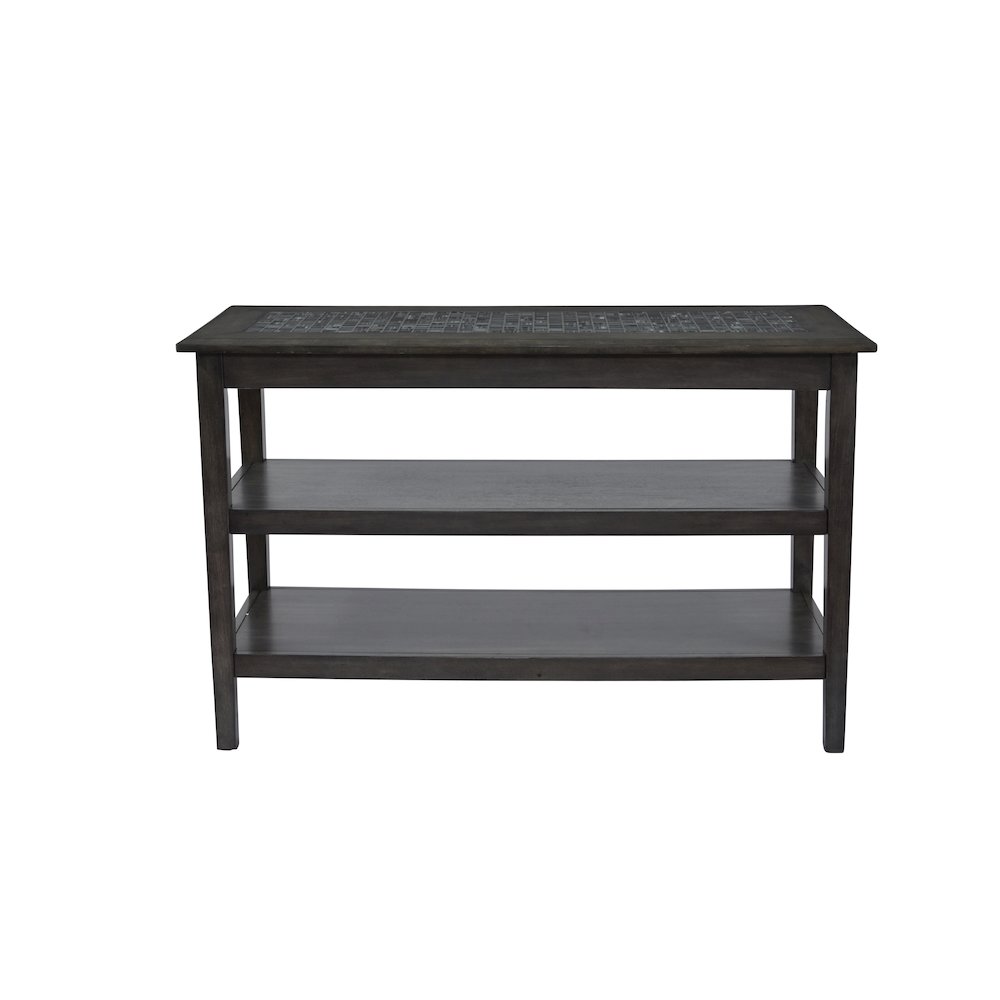 Baroque Sofa 48" Sofa Table with Mosaic Tile Inlay. Picture 1
