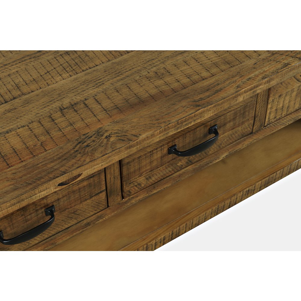 Rustic Farmhouse Solid Wood 50" Coffee Table. Picture 3