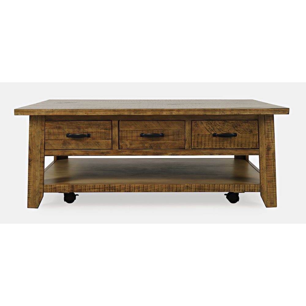Rustic Farmhouse Solid Wood 50" Coffee Table. Picture 1