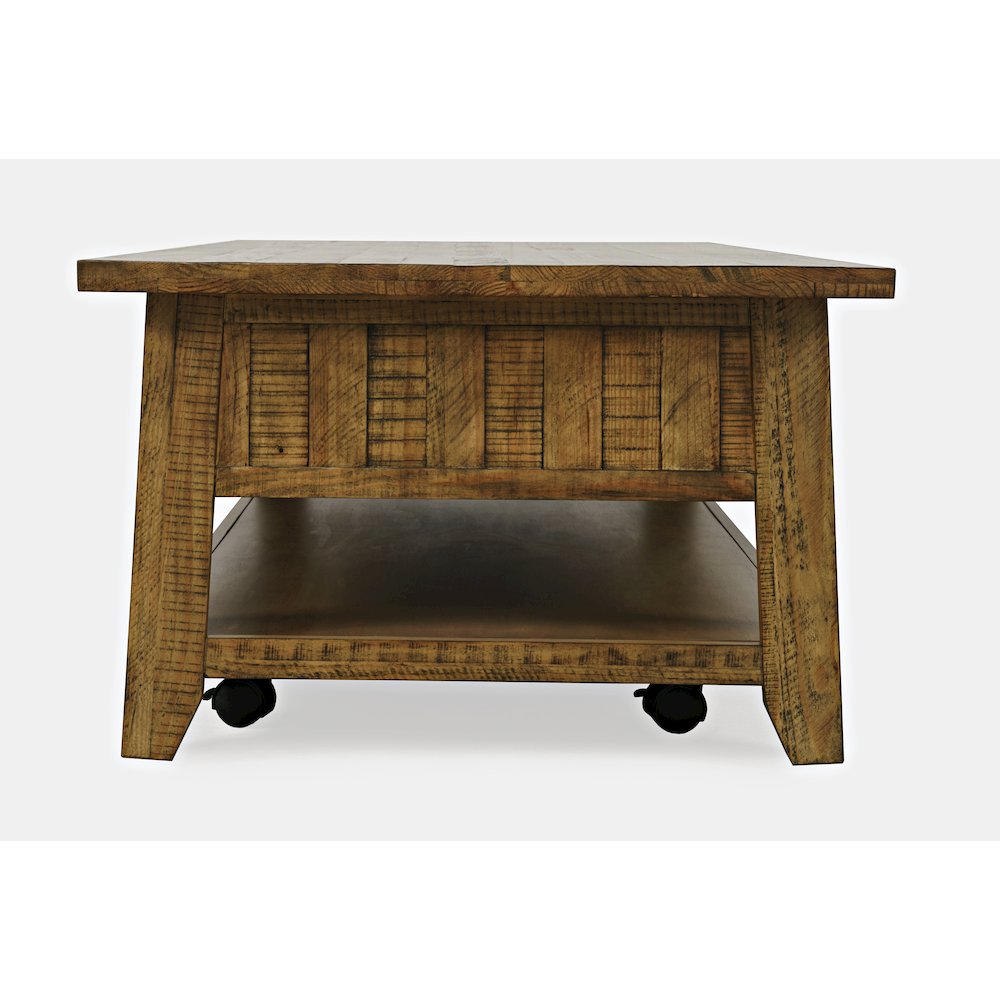 Rustic Farmhouse Solid Wood 50" Coffee Table. Picture 7