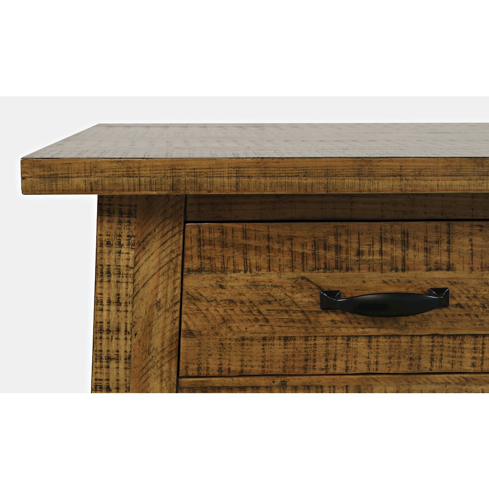 Telluride Rustic Farmhouse Solid Wood End Table with Storage. Picture 3