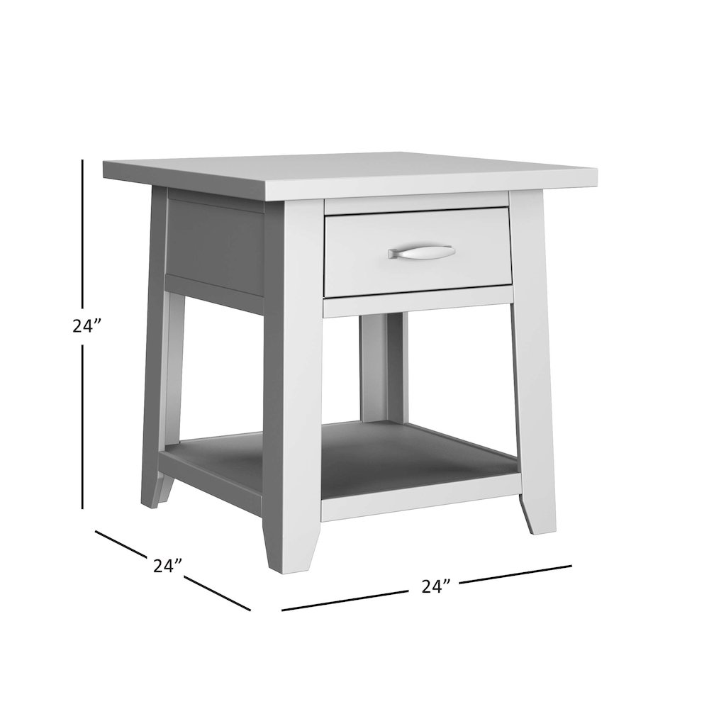 Telluride Rustic Farmhouse Solid Wood End Table with Storage. Picture 8