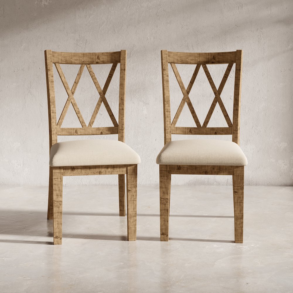 Rustic Distressed Pine Dining Chair (Set of 2). Picture 13