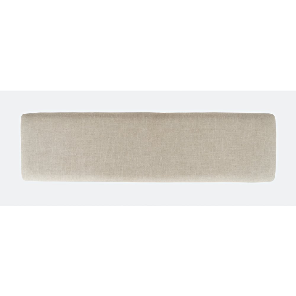 Telluride Rustic Farmhouse Solid Wood 55" Upholstered Dining Bench. Picture 5