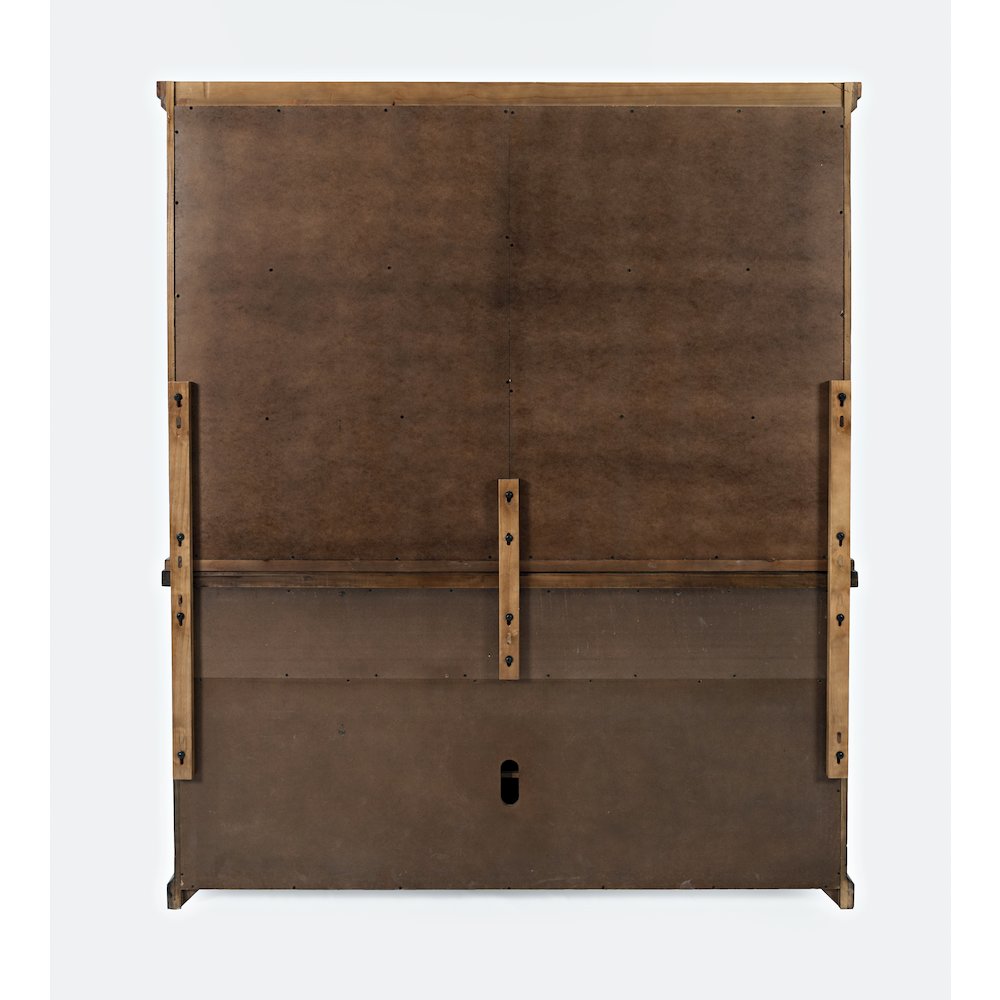 Telluride Rustic Farmhouse Solid Wood Sideboard Buffet Hutch with LED Lights. Picture 7