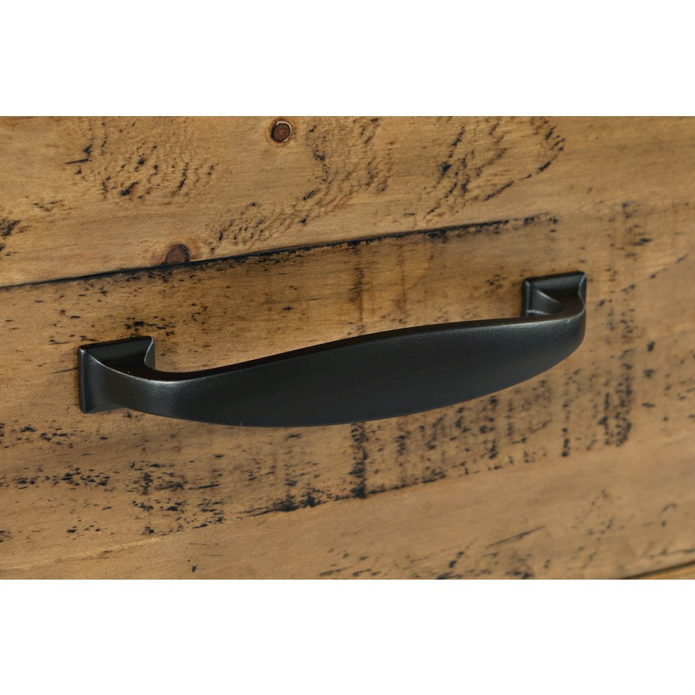 Telluride Rustic Farmhouse Solid Wood Sideboard Buffet Hutch with LED Lights. Picture 5