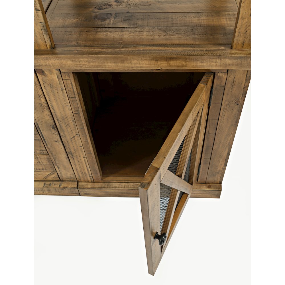 Telluride Rustic Farmhouse Solid Wood Two Pier and Bridge Set. Picture 9