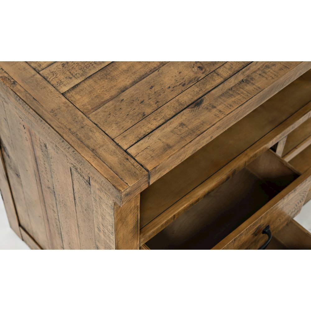 Telluride Rustic Farmhouse Solid Wood 60'' TV Console Stand. Picture 5