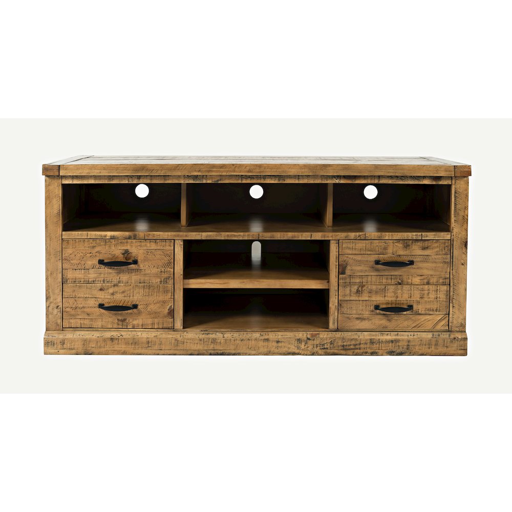 Telluride Rustic Farmhouse Solid Wood 60'' TV Console Stand. Picture 1