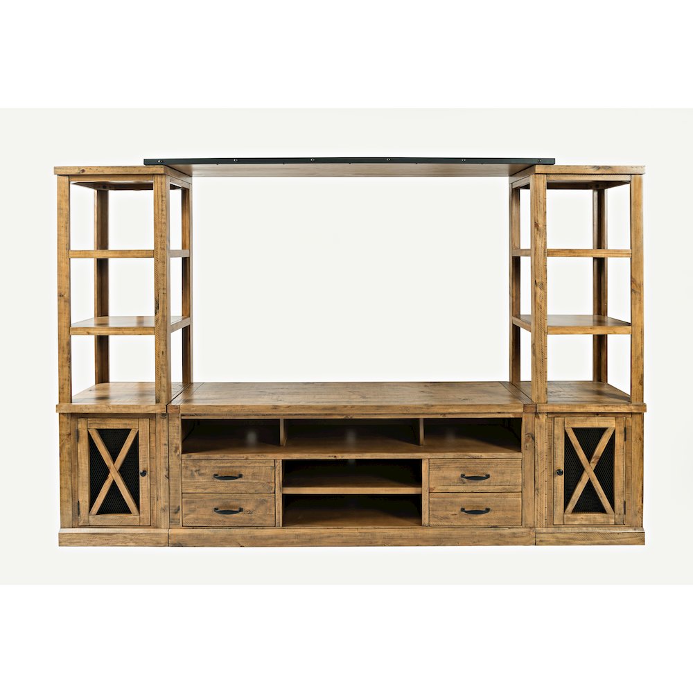 Telluride Rustic Farmhouse Solid Wood 70'' TV Console Stand. Picture 10