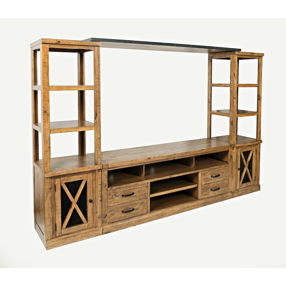 Telluride Rustic Farmhouse Solid Wood 70'' TV Console Stand. Picture 11