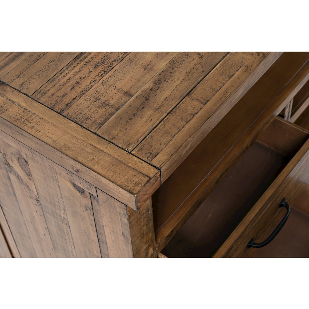 Telluride Rustic Farmhouse Solid Wood 70'' TV Console Stand. Picture 5