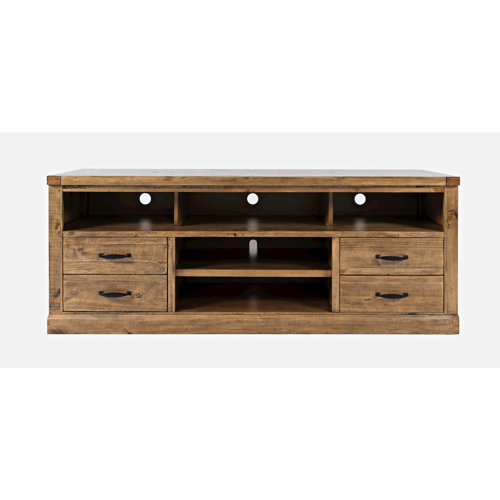 Telluride Rustic Farmhouse Solid Wood 70'' TV Console Stand. Picture 1