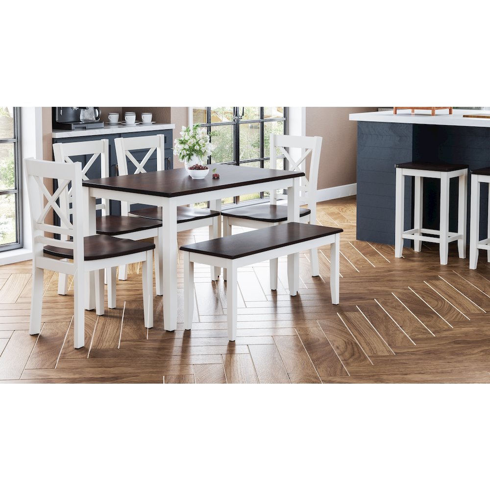 Asbury Park Solid Wood Farmhouse Cross-Back Dining Chair (Set of 2). Picture 2