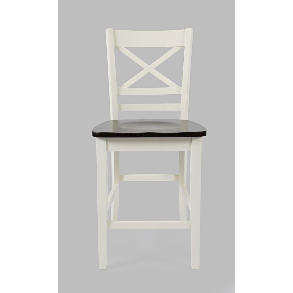 Asbury Park Solid Acacia Farmhouse X Back Stool (Set of 2). Picture 1