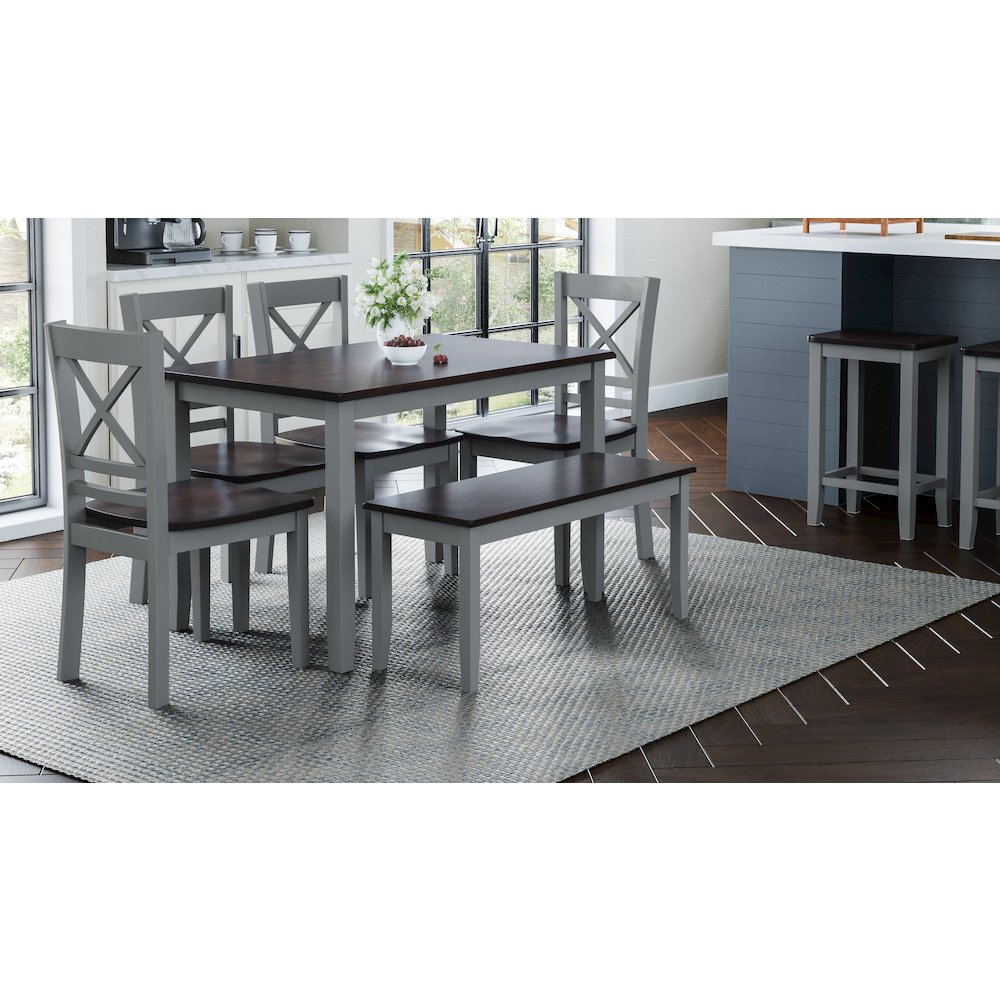 Asbury Park Solid Wood Farmhouse Cross-Back Dining Chair (Set of 2). Picture 6
