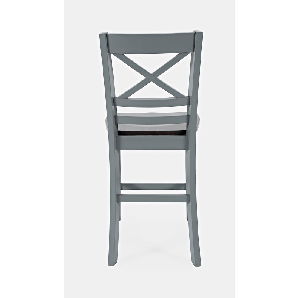 Asbury Park Solid Acacia Farmhouse X Back Stool (Set of 2). Picture 6
