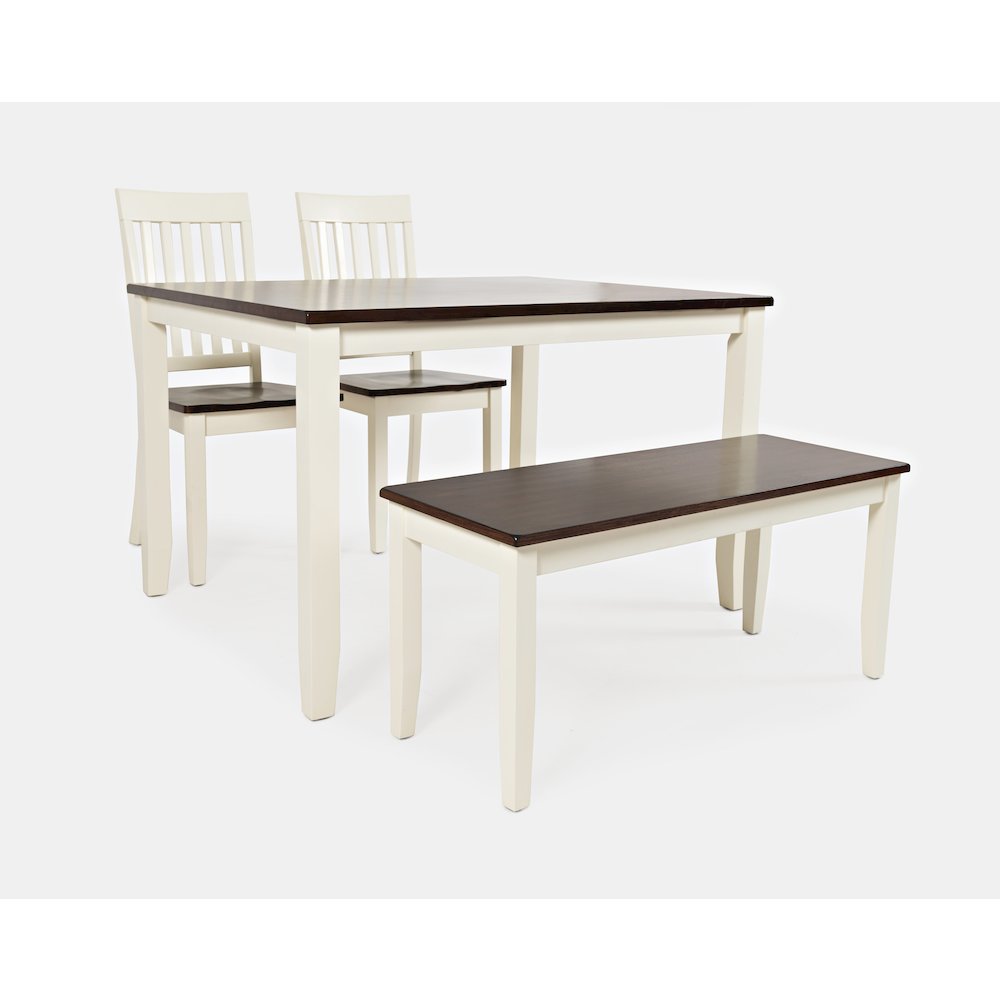 Decatur Lane Farmhouse 4 Piece Solid Wood Dining Set. Picture 1