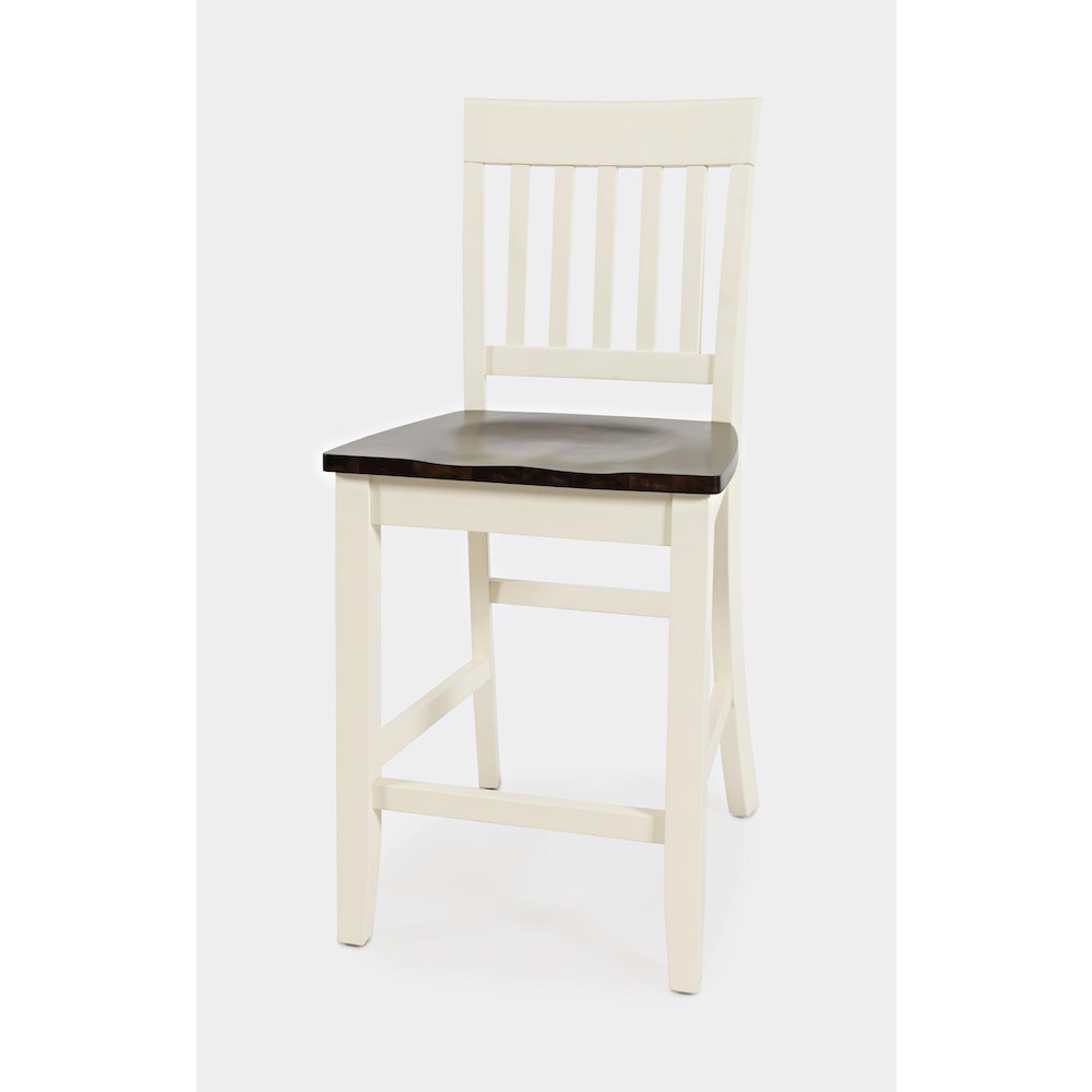 Decatur Lane Farmhouse Solid Wood Counter Stool (Set of 2). Picture 2
