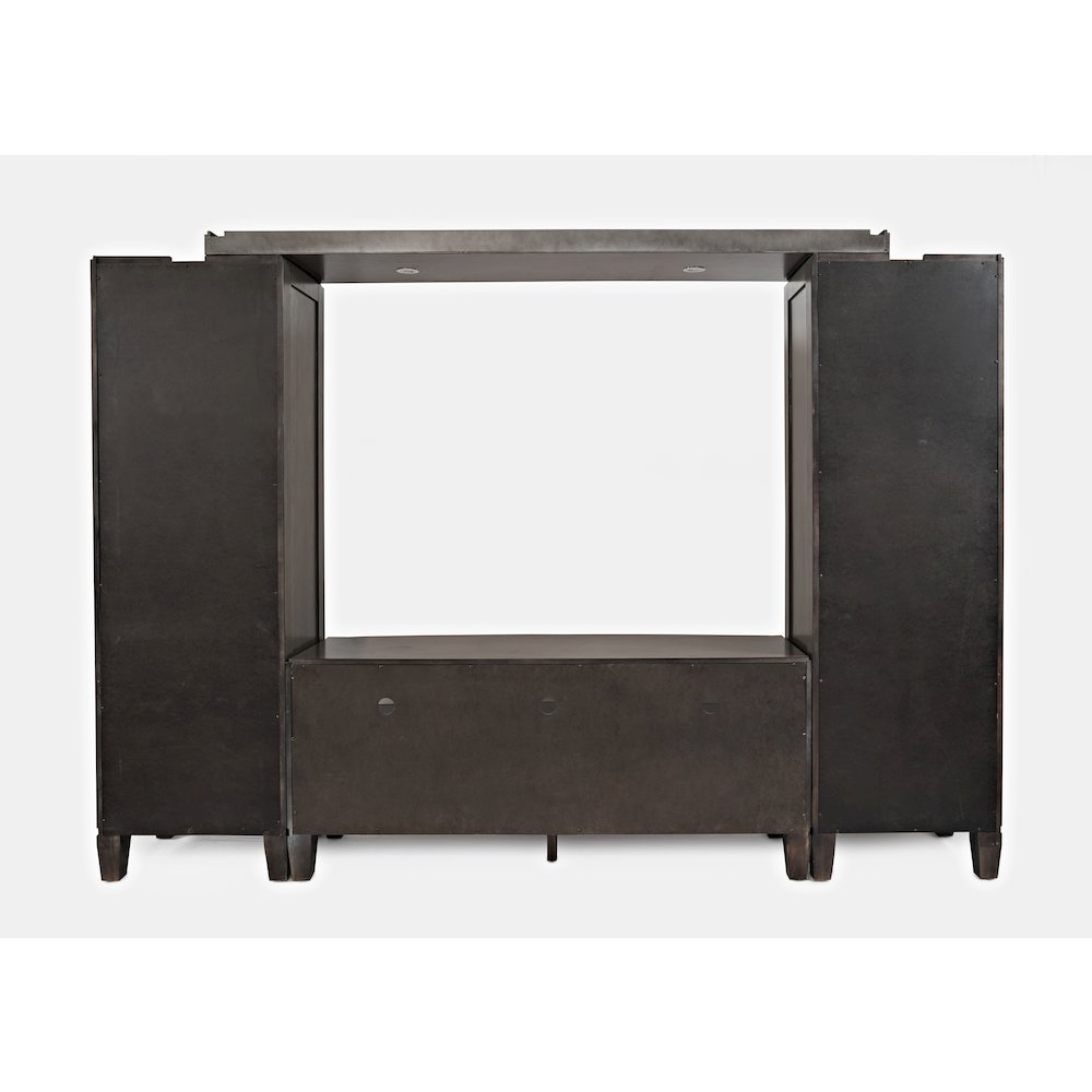 Coastal Contemporary Entertainment Center with 70" TV Console and LED Lights. Picture 6
