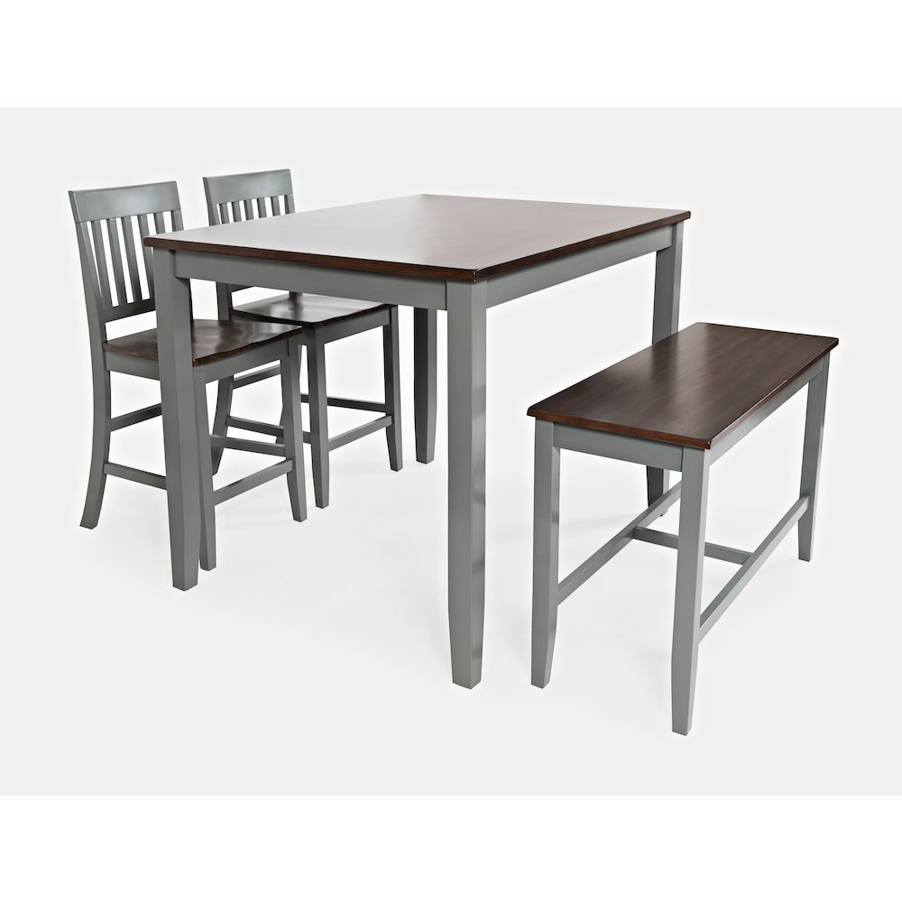 Decatur Lane Farmhouse 4 Piece Solid Wood Counter Height Set. Picture 8