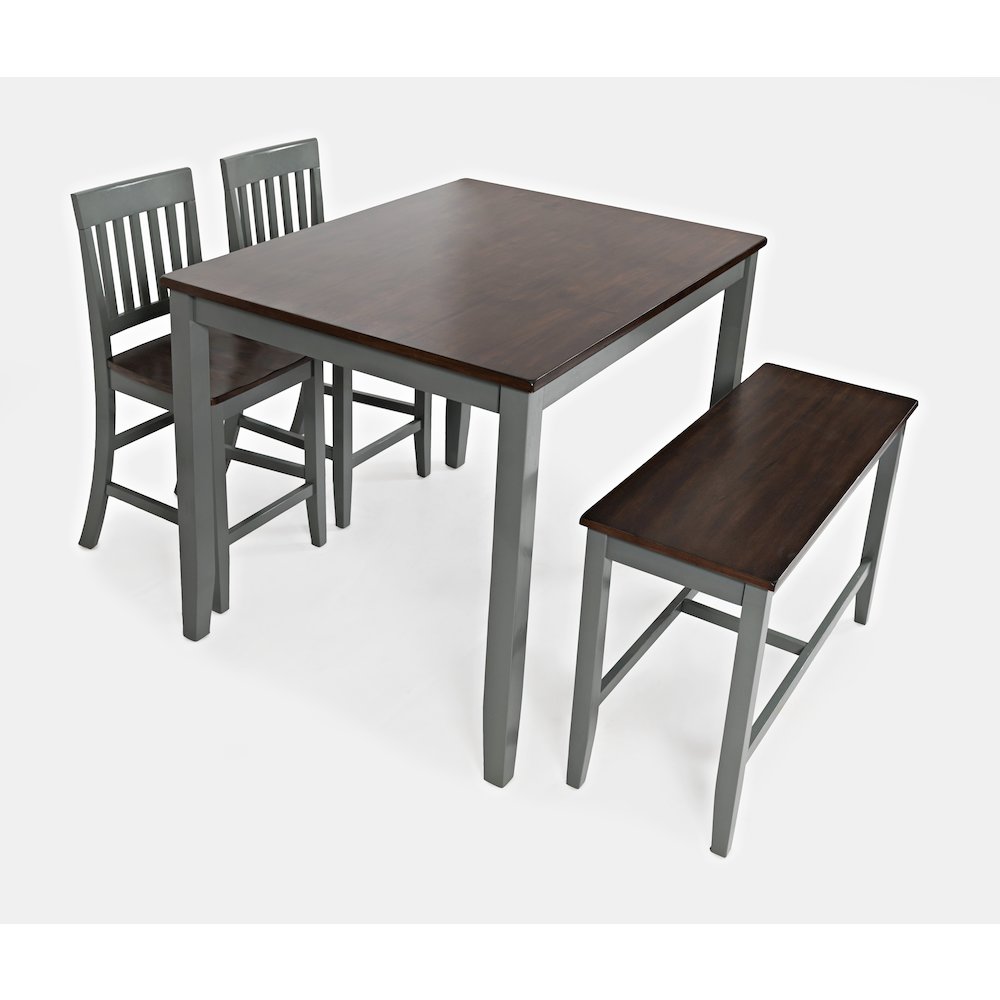 Decatur Lane Farmhouse 4 Piece Solid Wood Counter Height Set. Picture 1
