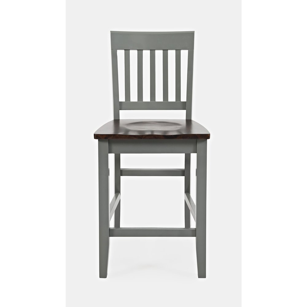 Decatur Lane Farmhouse Solid Wood Counter Stool (Set of 2). Picture 1