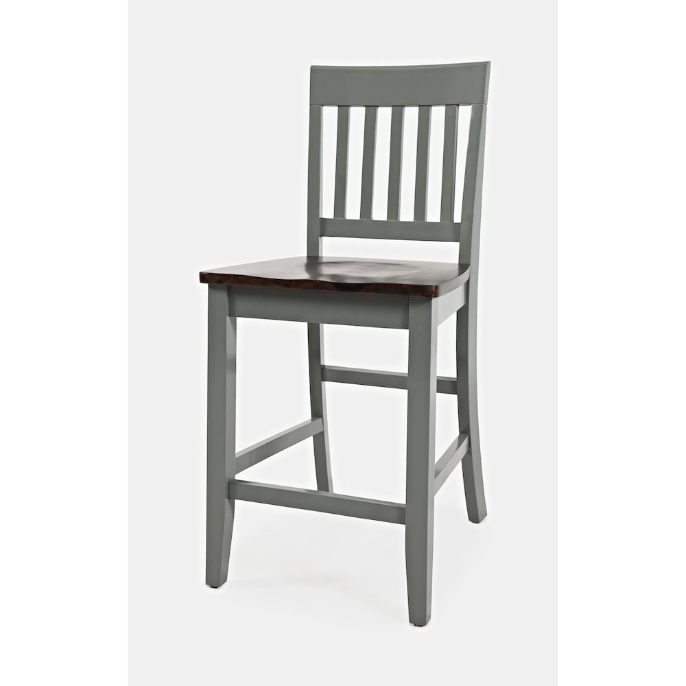 Decatur Lane Farmhouse Solid Wood Counter Stool (Set of 2). Picture 2