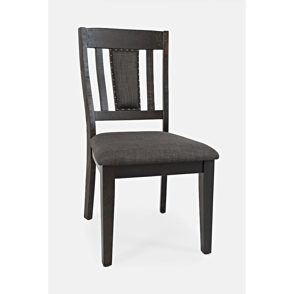 American Rustics Upholstered Slatback Dining Chair with Nailhead Trim (Set of 2). Picture 4