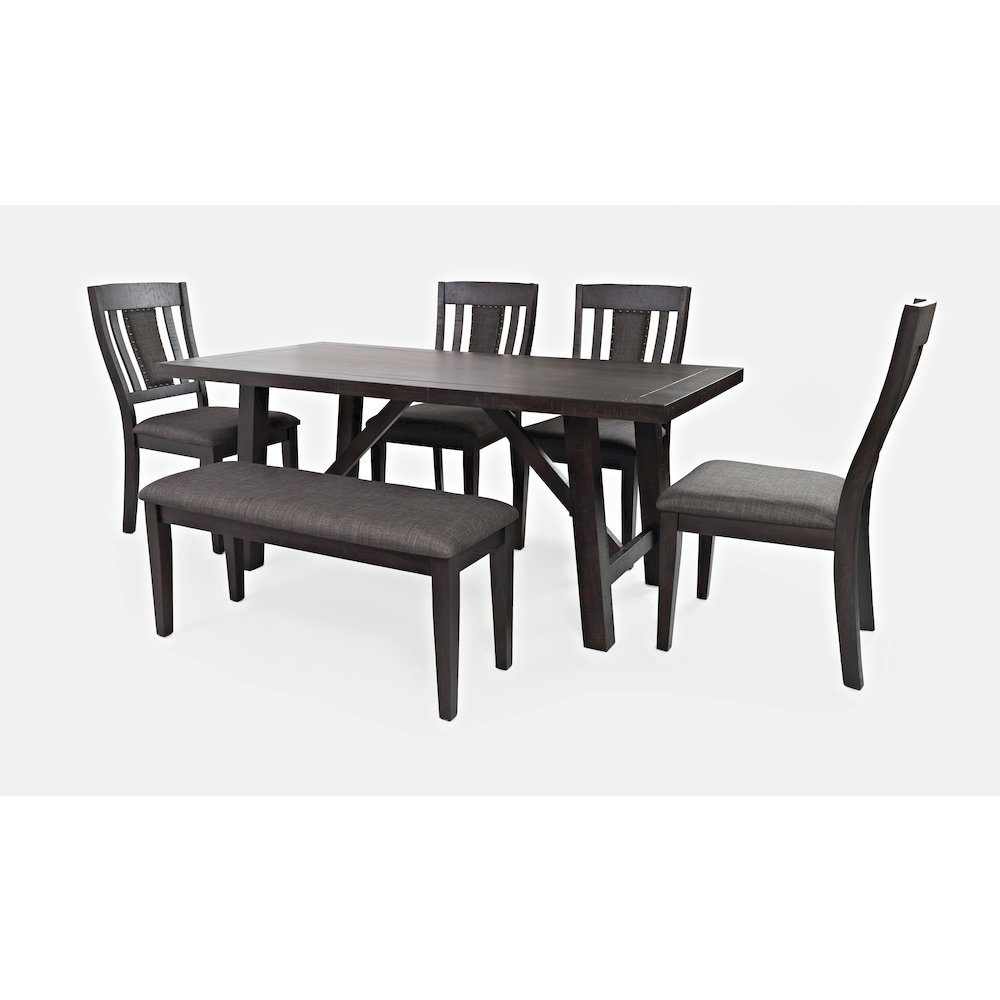 American Rustics Upholstered Slatback Dining Chair with Nailhead Trim (Set of 2). Picture 8