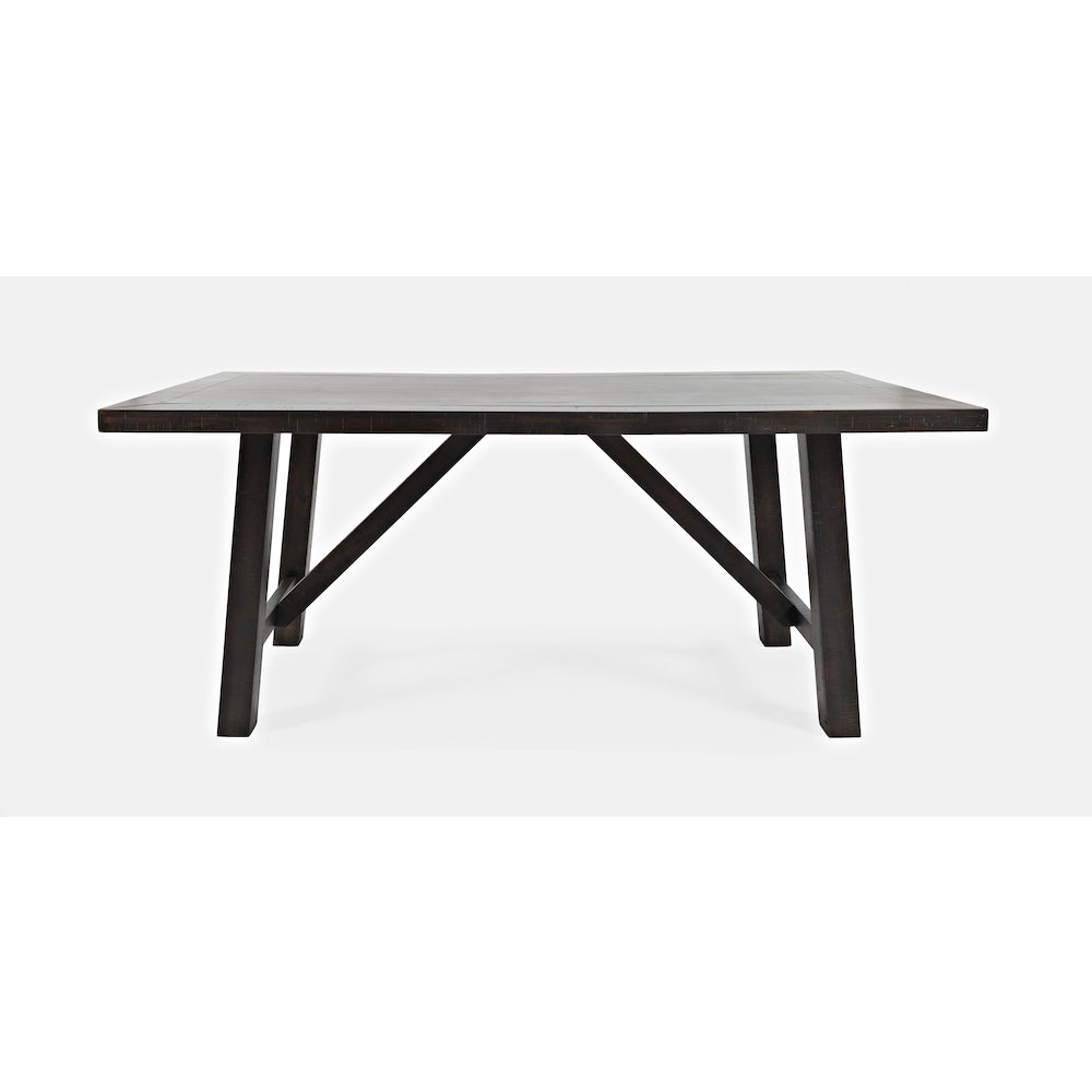 American Rustics 72" Distressed Solid Wood Trestle Dining Table. Picture 1