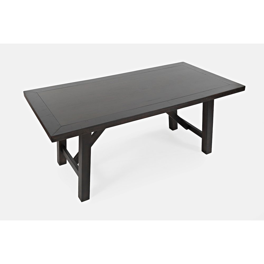 American Rustics 72" Distressed Solid Wood Trestle Dining Table. Picture 3