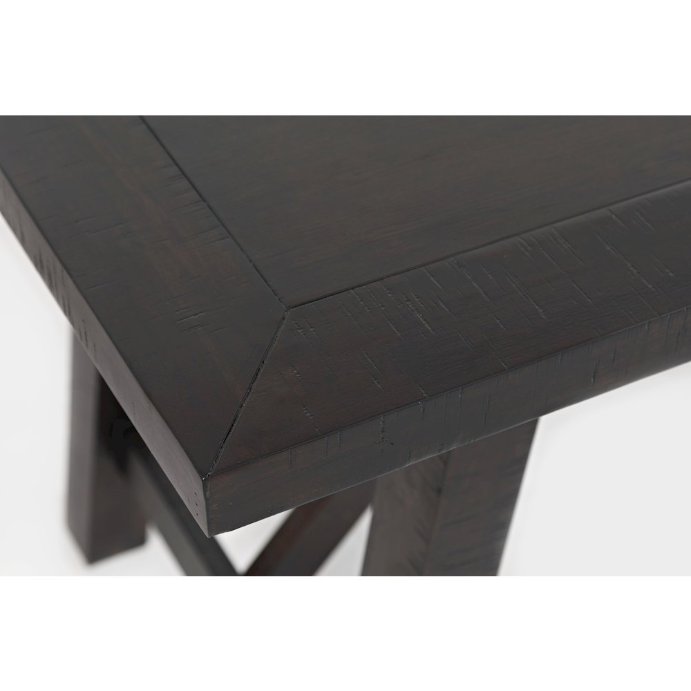 American Rustics 72" Counter Height Distressed Solid Wood Trestle Dining Table. Picture 4