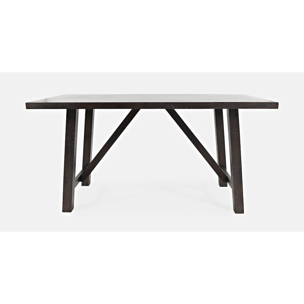 American Rustics 72" Counter Height Distressed Solid Wood Trestle Dining Table. Picture 1