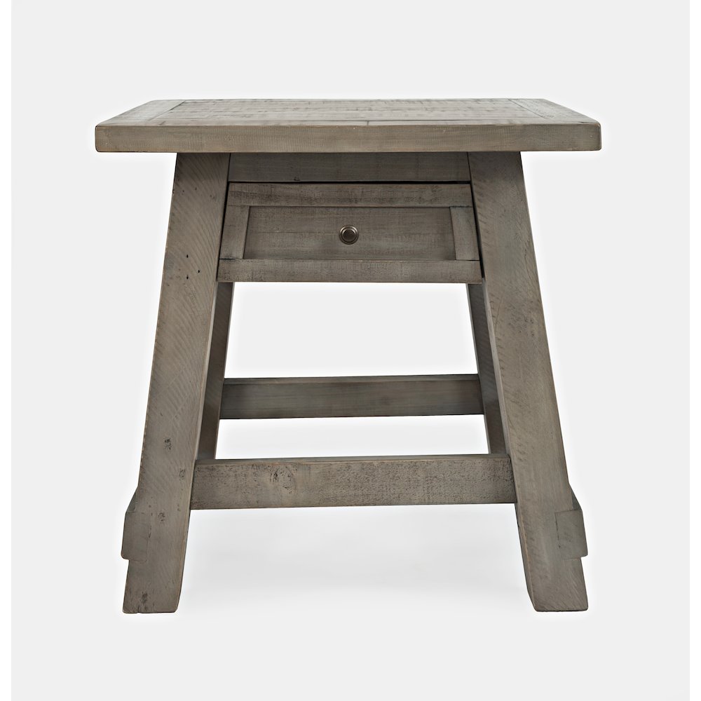 Outer Banks Reclaimed Pine USB Charging End Table - Driftwood. Picture 1