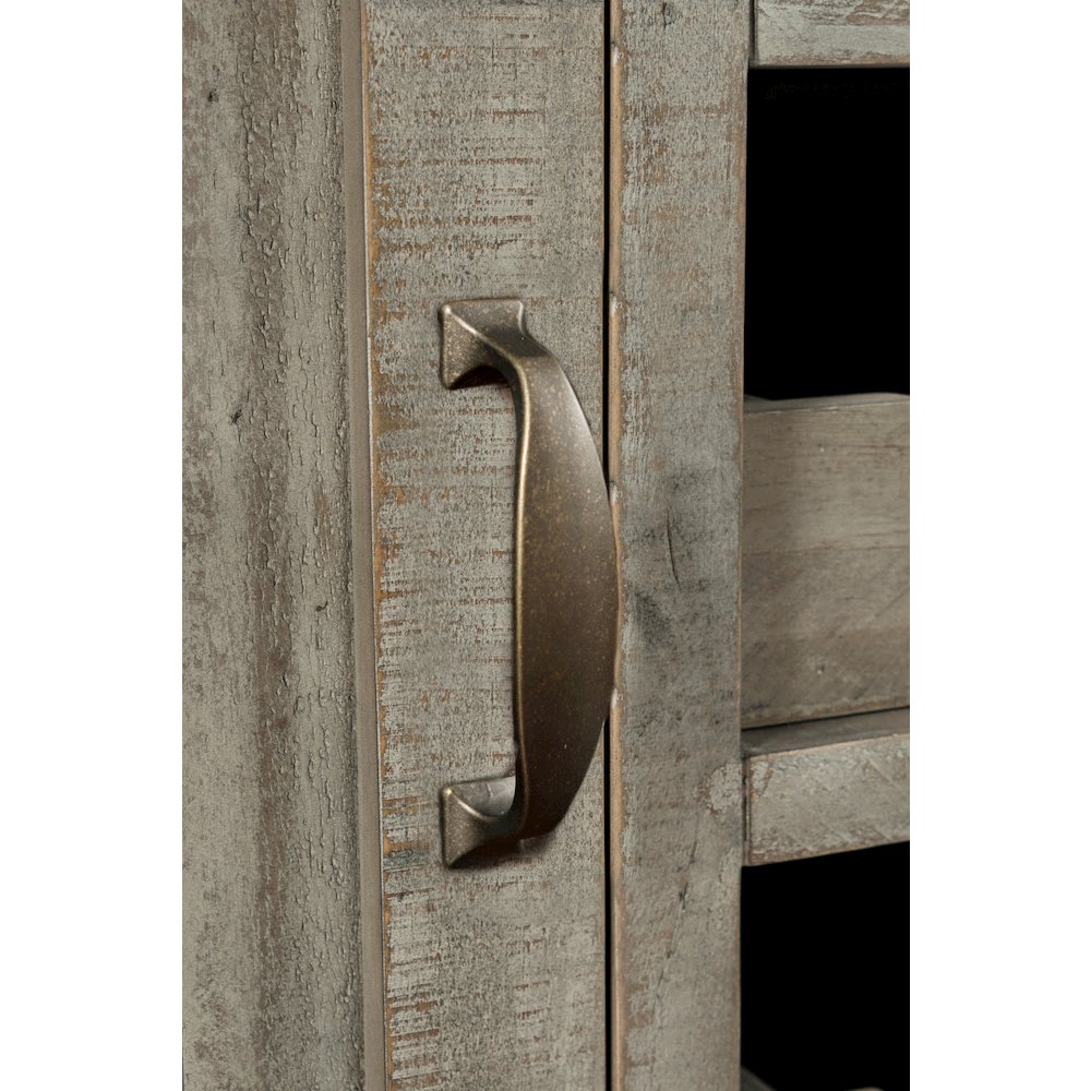 Reclaimed Solid Wood Buffet Server with Wine Bottle and Glass Storage. Picture 6