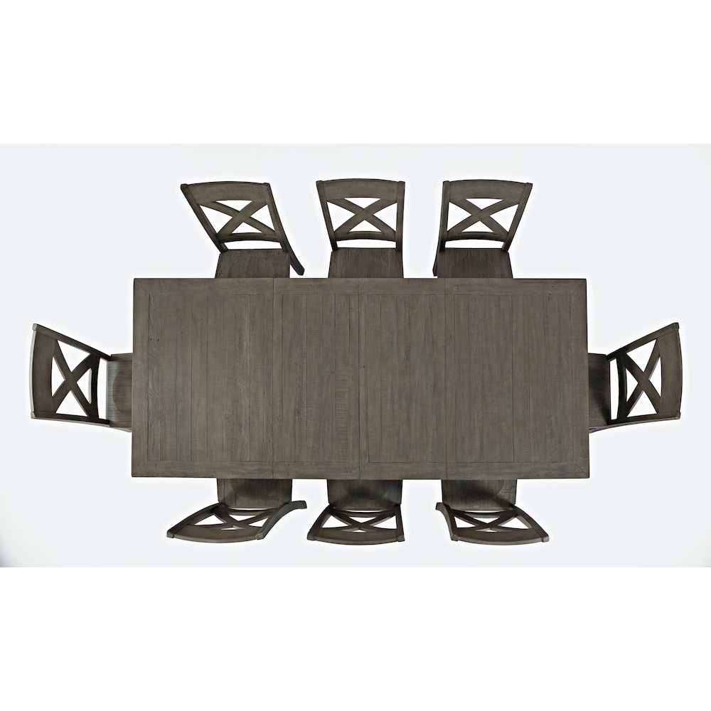 Outer Banks Reclaimed Solid Wood 96" Nine-Piece Farmhouse Dining Set. Picture 6