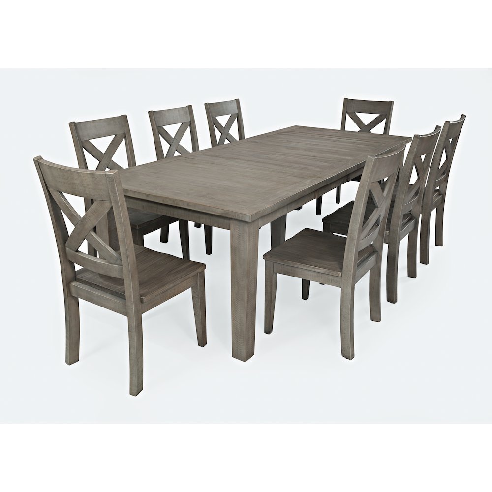 Outer Banks Reclaimed Solid Wood 96" Nine-Piece Farmhouse Dining Set. Picture 2