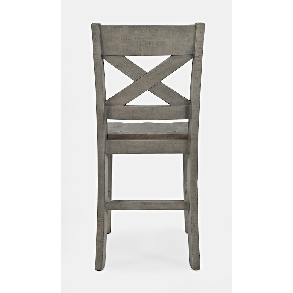 Outer Banks Reclaimed Solid Wood Farmhouse X-Back Stool (Set of 2). Picture 6